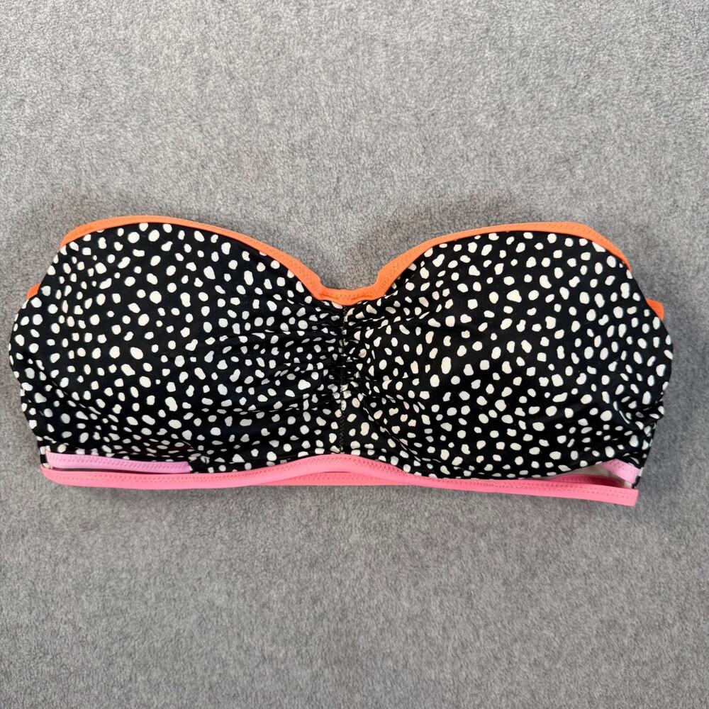 Victoria's Secret Women's 36C Polka Dot Bikini Swim Top Bandeau Underwire